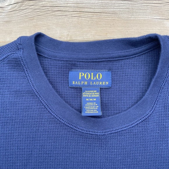 Navy Blue Ralph Lauren Long Sleeve Shirt (M) - Picture 8 of 9